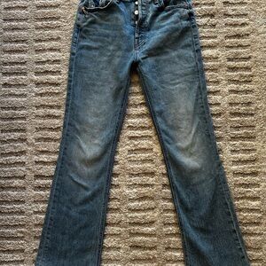 MOTHER The Tripper Flood Fray Jeans